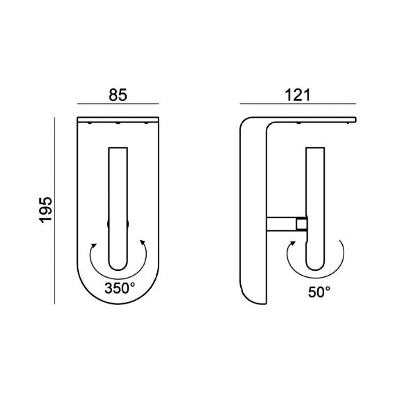 Stilnovo 2Nights Lampada parete con luce orientabile