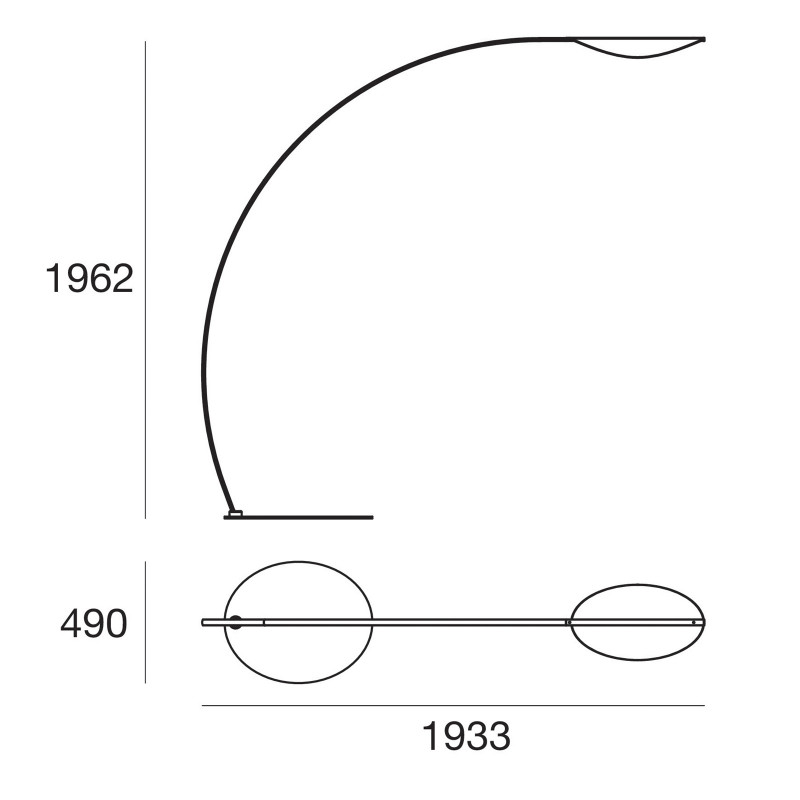 Stilnovo Diphy Lampada Terra Arco LED