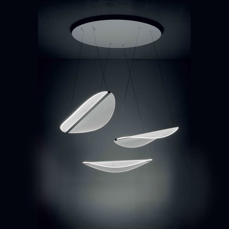 Stilnovo Diphy Sospensione 3 Luci LED trasparente