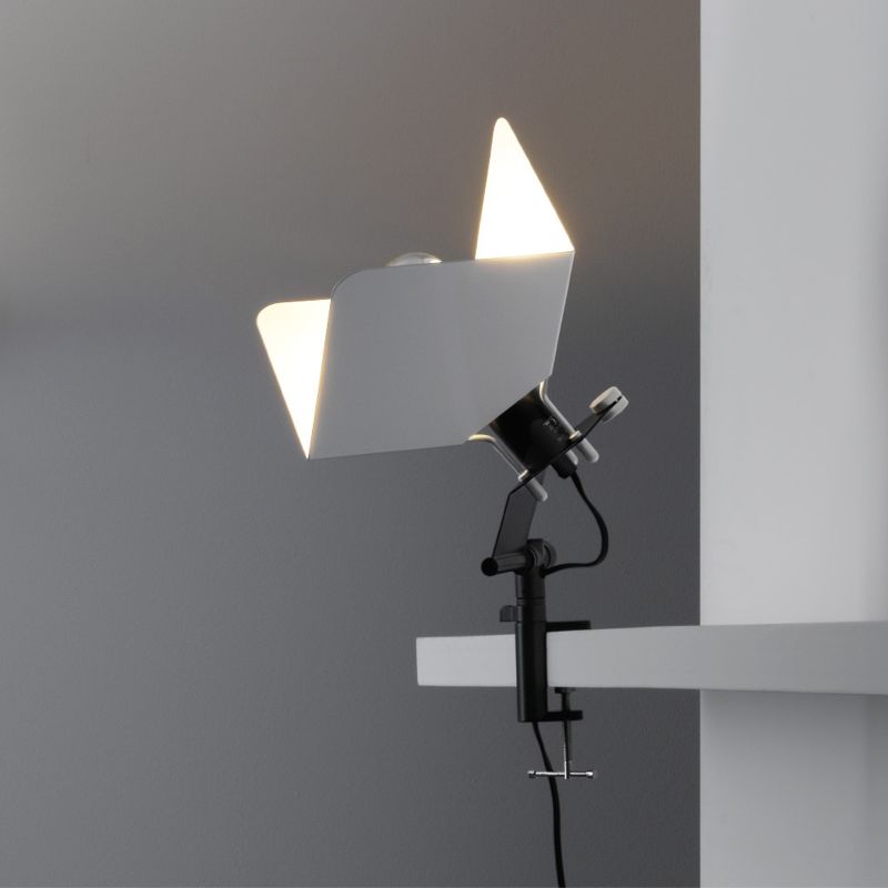 Stilnovo Triedro Lampada con morsetto orientabile