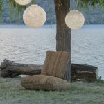 Luna 3 Out lampada Sospensione vetroresina 70 cm per esterni