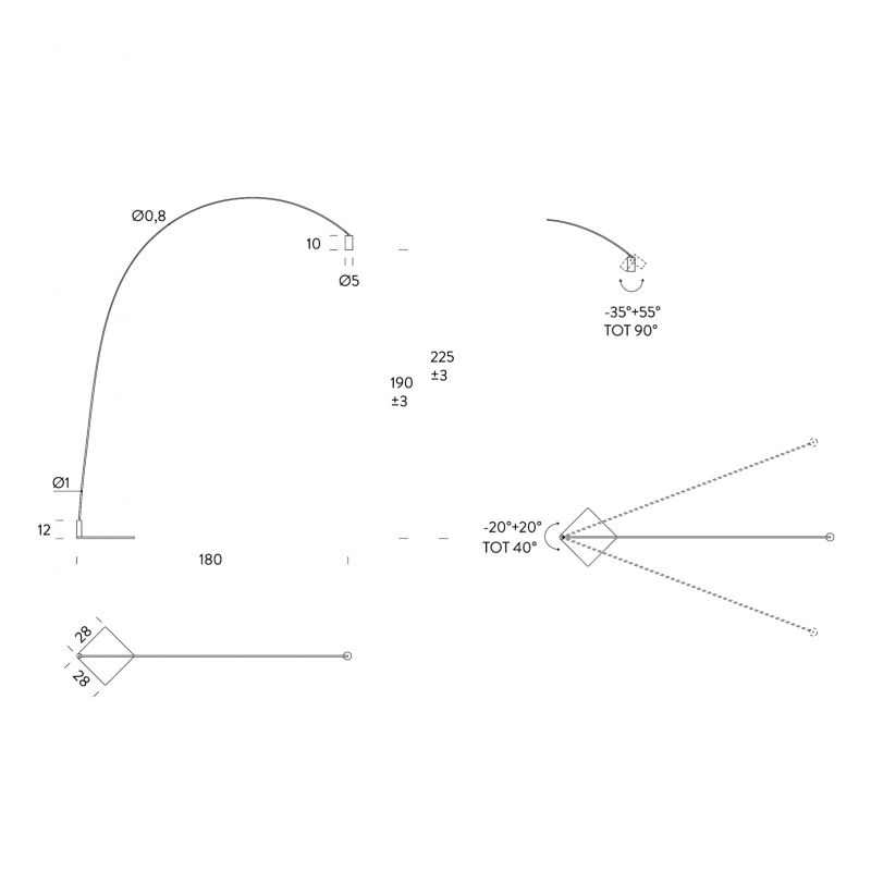 Nemo Fox lampada terra ad arco