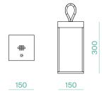 Logica DIOGENE lampada tavolo portatile per esterni