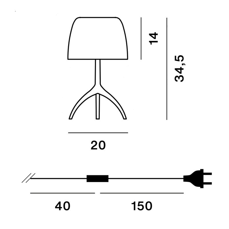 Foscarini Lumiere Lampada Tavolo Piccola