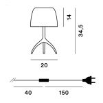 Foscarini Lumiere Lampada Tavolo Piccola