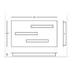 Biluce Tratto Plafoniera rettangolare media LED