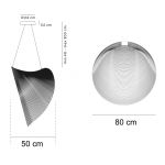 Luceplan ILLAN D 80 cm Sospensione LED in legno di Betulla