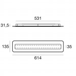 Linea Light Antille_S 61 cm Applique Plafoniera