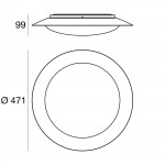 Linea Light Crew_1 47 cm Applique Plafoniera