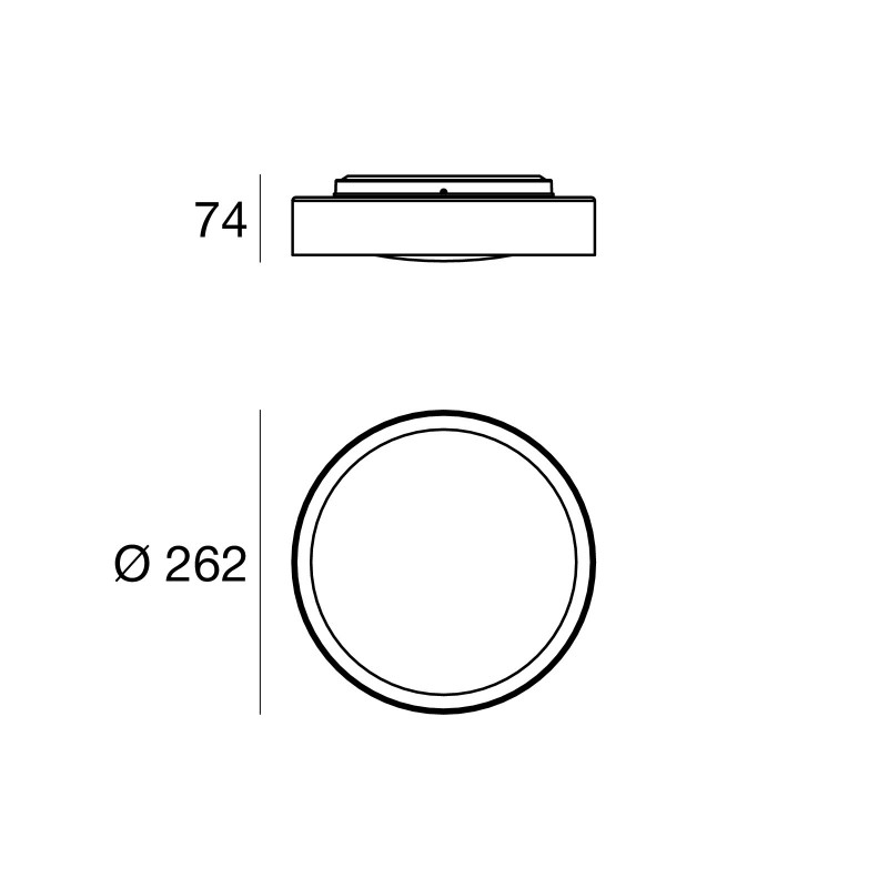 Linea Light Crew_2 26 cm Applique Plafoniera