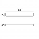 Linea Light Metal 65 cm Applique Plafoniera