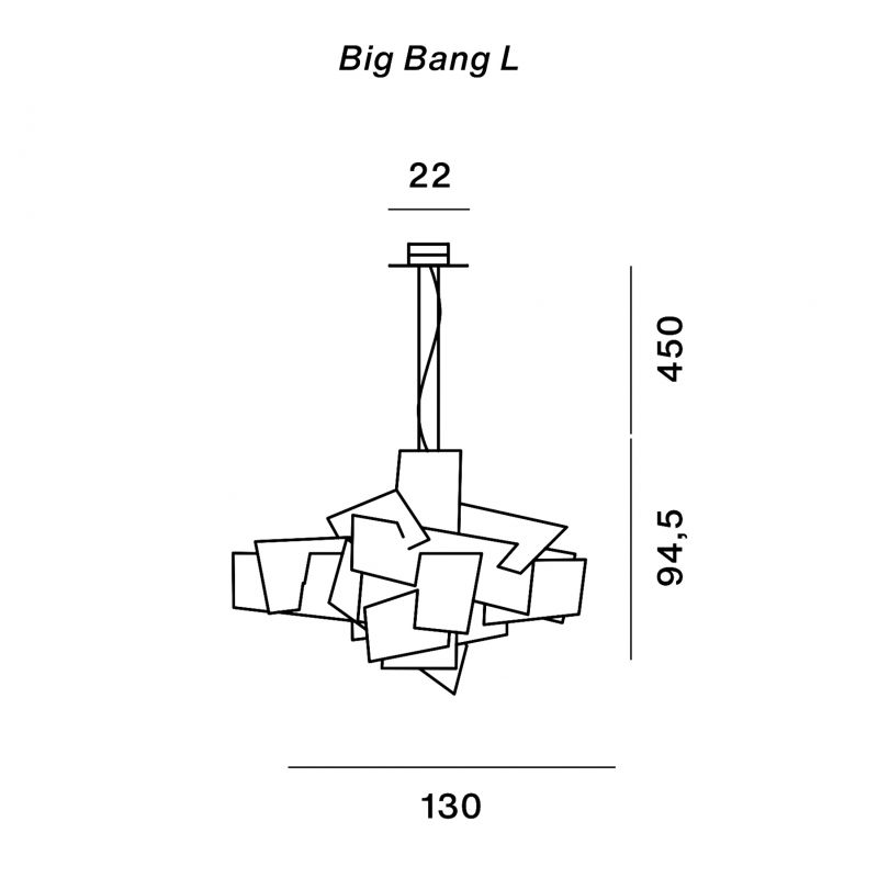 Foscarini Big Bang Large Sospensione LED 130 cm