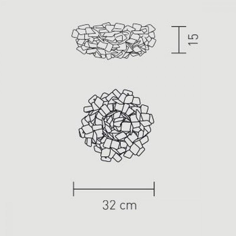 Slamp Clizia Mini Plafoniera 32 cm vari colori