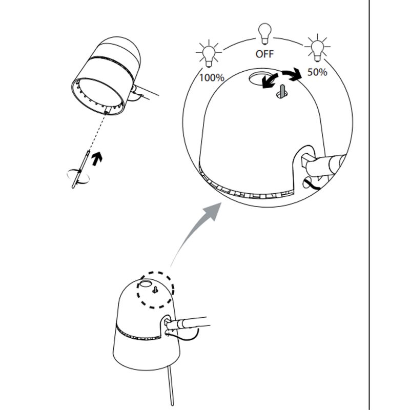 Luceplan Counterbalance lampada parete con contrappeso