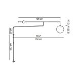 Luceplan Malamata lampada parete sbalzo orientabile