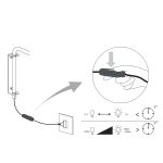 Luceplan Malamata lampada parete con braccio orientabile