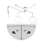 Luceplan Malamata lampada parete con braccio orientabile