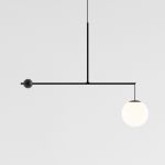 Luceplan Malamata lampada soffitto con braccio e contrappeso