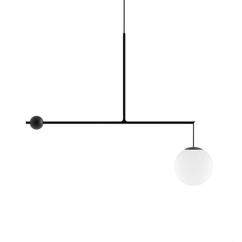 Luceplan Malamata lampada soffitto con braccio e contrappeso