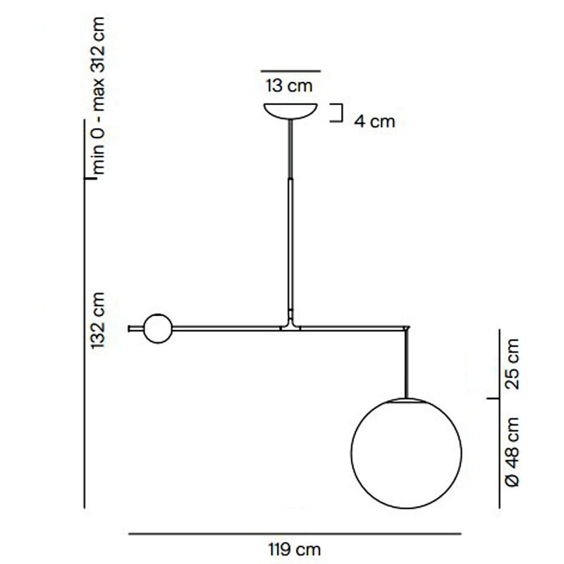 Luceplan Malamata lampada sospensione grande