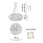 SLAMP CLIZIA Mama non Mama LARGE Sospensione 78 cm