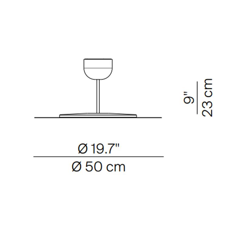 Luceplan Millimetro Soffitto 50-85 cm
