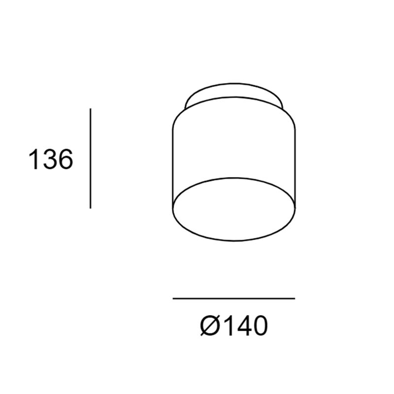 LEDS C4 Spark plafoniera LED Vetro 14 cm