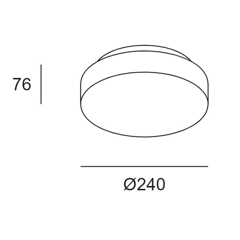 LEDS C4 Spark plafoniera LED Vetro 24 cm