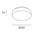 LEDS C4 Spark plafoniera LED Vetro 24 cm