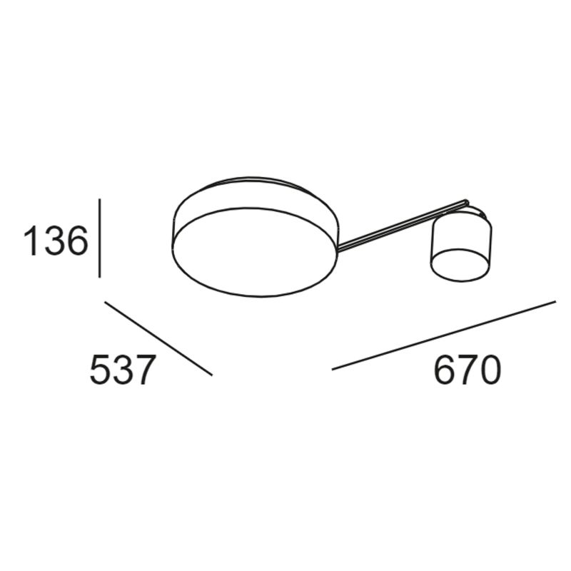 LEDS C4 Spark Double plafoniera LED Piccola