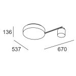 LEDS C4 Spark Double plafoniera LED Piccola