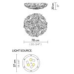 SLAMP VELI Plafoniera LARGE 78 cm