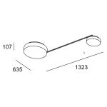 LEDS C4 Spark Double plafoniera LED Grande