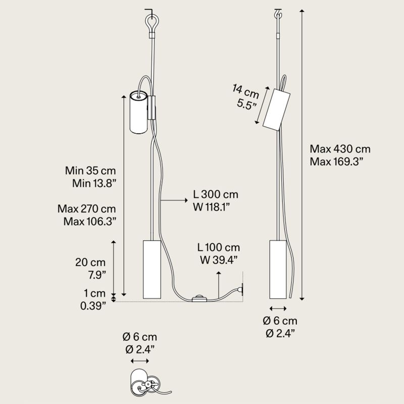 LODES CIMA lampada terra sospensione