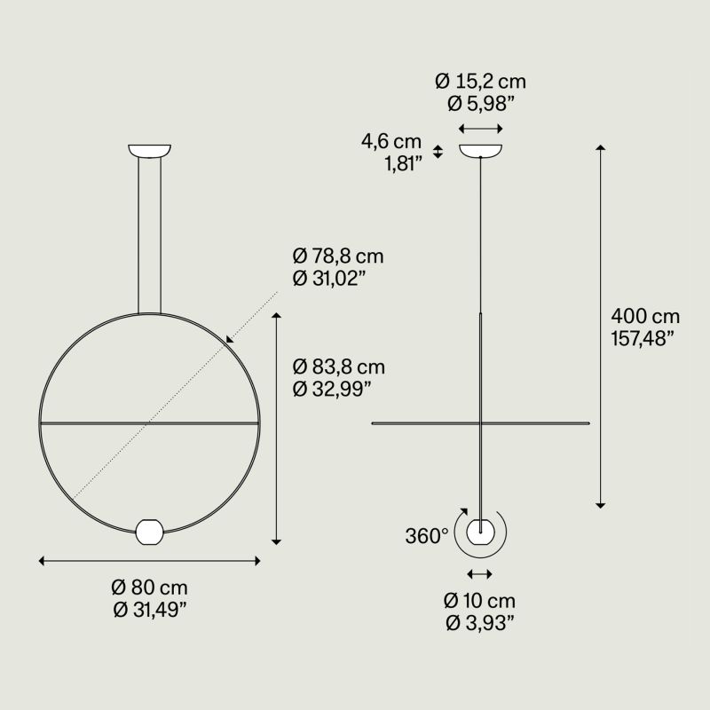 LODES Elara Sospensione Large 80 cm