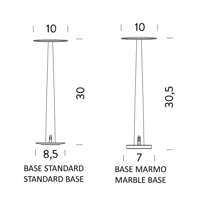 Nemo Portofino lampada tavolo portatile e ricaricabile