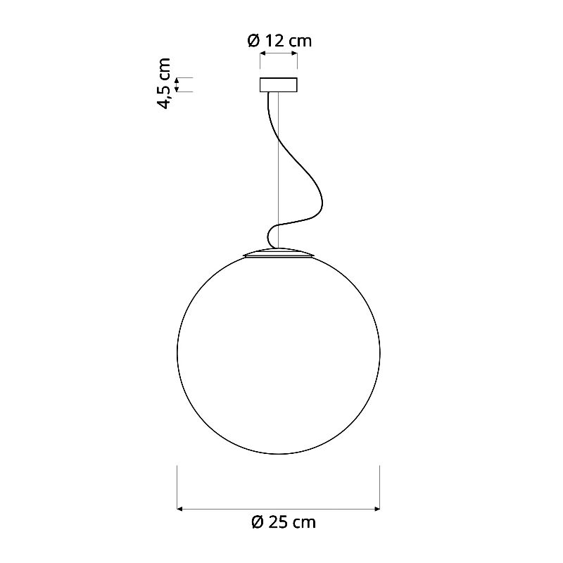 Luna 25 lampada Sospensione vetroresina 25 cm