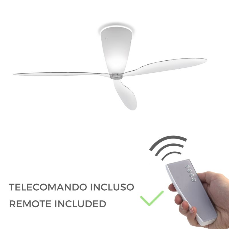 Luceplan Blow Ventilatore Soffitto Con Luce Dimmerabile