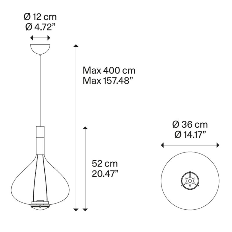 LODES Sky Fall Large Sospensione 36 cm