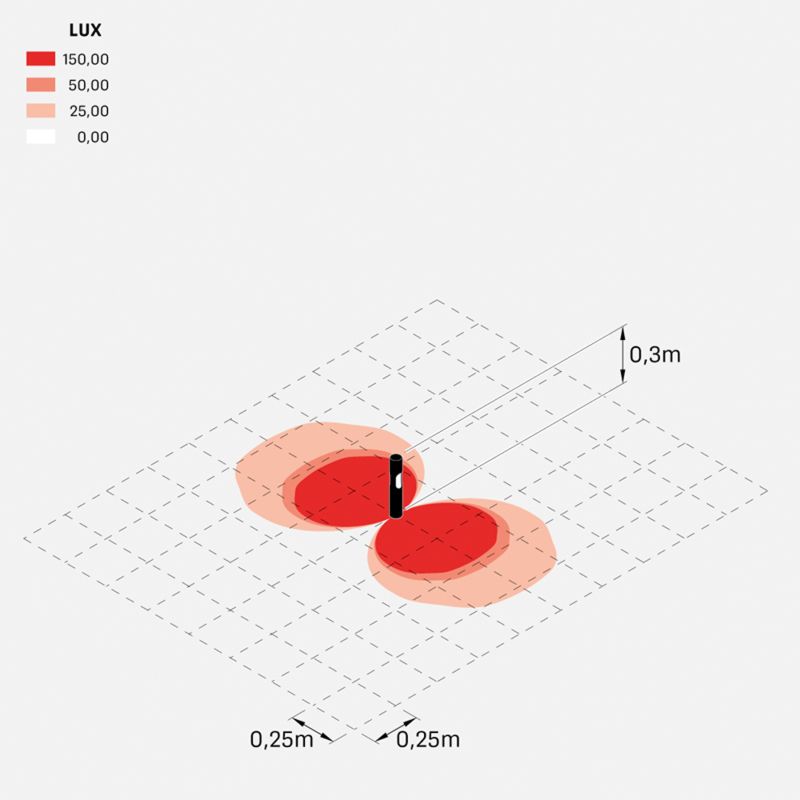 Lombardo Ago Bollard H300 Biemissione 30 cm