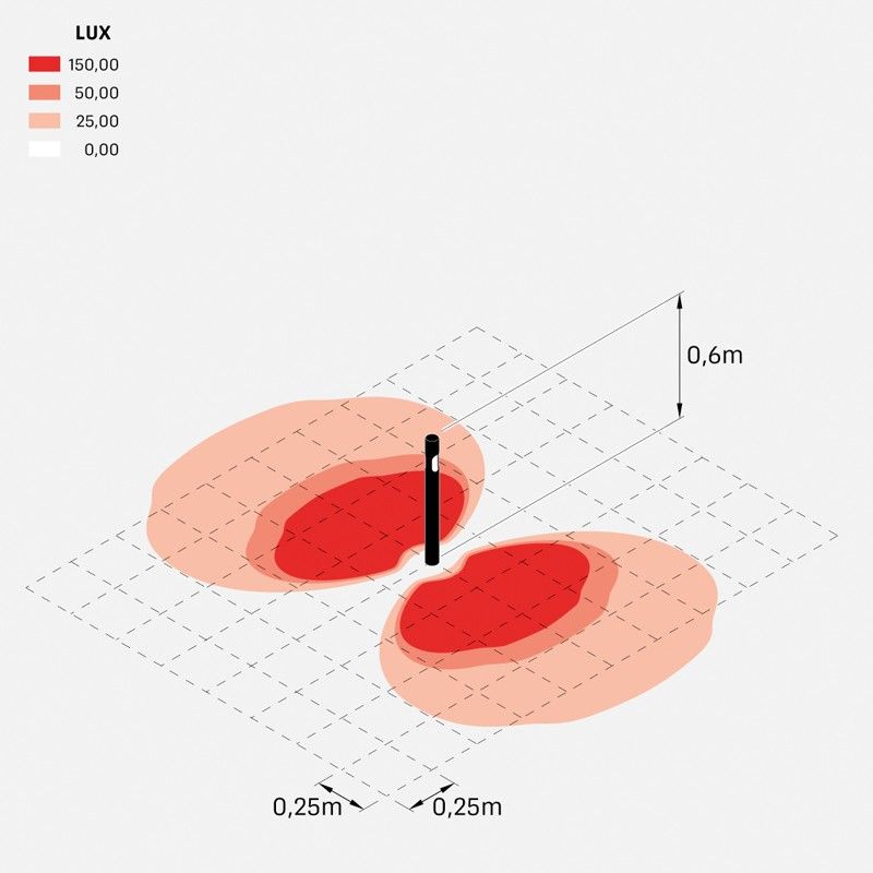 Lombardo Ago Bollard H600 Biemissione 60 cm