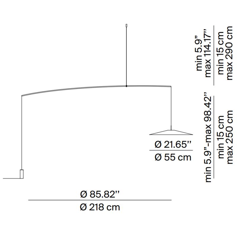 Luceplan Koinè Lampada Terra sospesa D 55 cm
