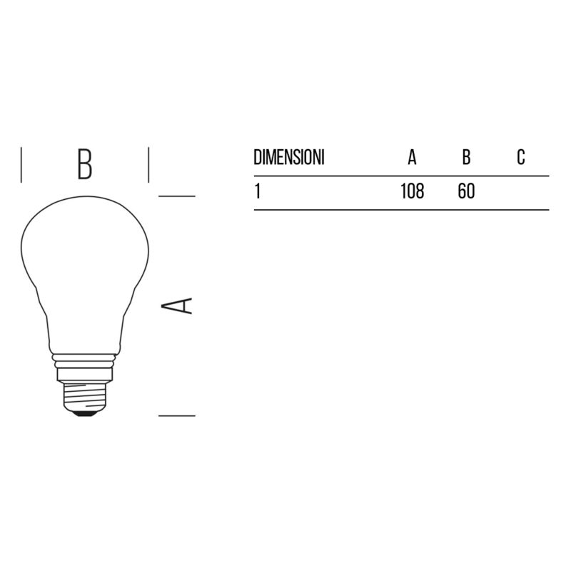 Lampadina Led Filamento 7W E27 Equivalente 60W