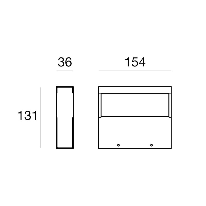 Linea Light Regolo 15 cm Applique Monoemissione LED