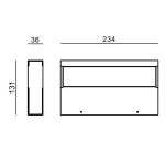 Linea Light Regolo 23 cm Applique Monoemissione LED