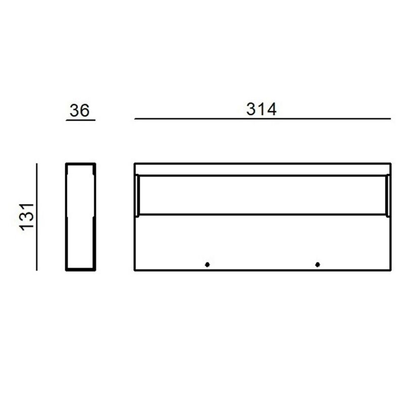 Linea Light Regolo 31 cm Applique Monoemissione LED