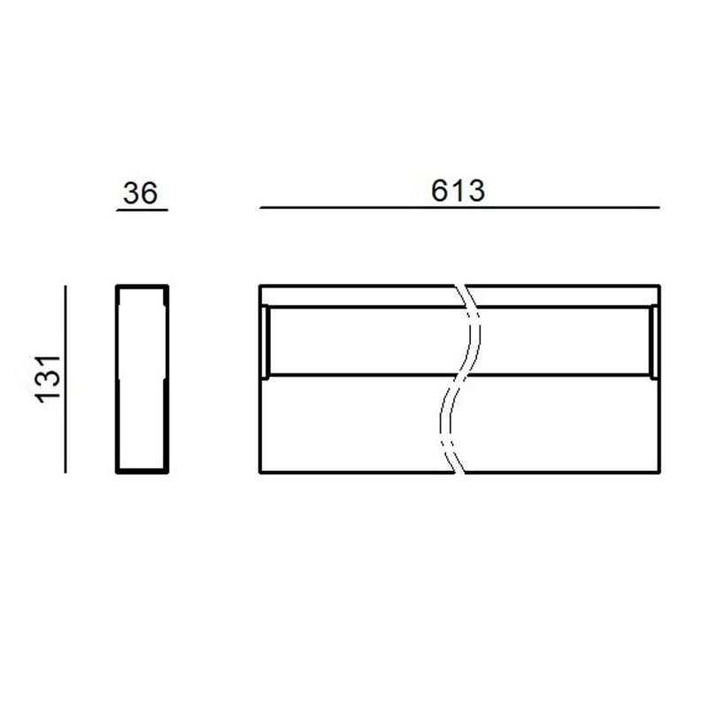 Linea Light Regolo 61 cm Applique Monoemissione LED