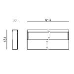 Linea Light Regolo 61 cm Applique Monoemissione LED