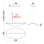 Stilnovo Diphy Sospensione 54 cm LED trasparente Stilnovo Diphy Sospensione 54 cm LED trasparente