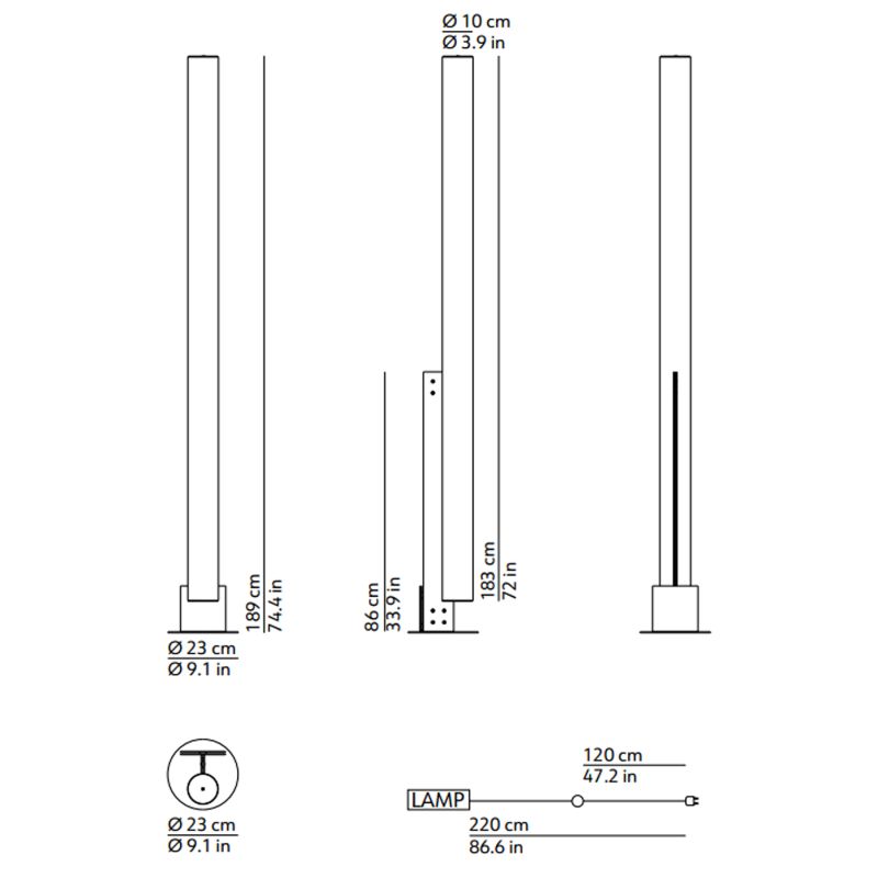 Kdln Model T lampada Terra